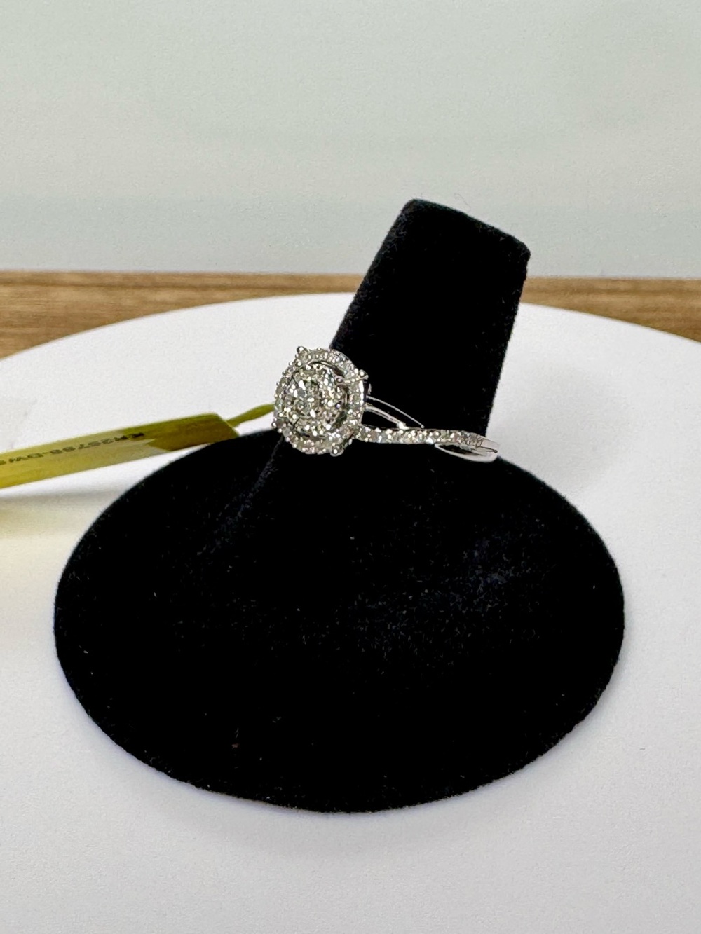 Halo Cluster Natural Diamond Engagement Ring - Women's Jewelry Ring - Picture 5 of 12